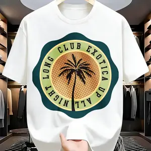 US Local Shipping | Night Long Club Exotica Tropical Retro Tee | Men's T-shirt | Vintage Nightlife Vibe | Stylish lounge-wear for those summer nights! #RetroStyle #ClubExotica