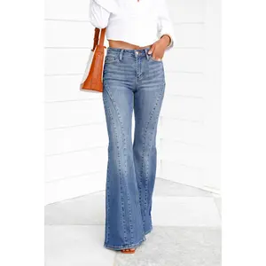 Restock! Judy Blue Golden Hour Mid Rise Flare Jeans with Double Angular Seam