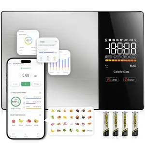Nutrition Food with LED Display, Tracks, Fat, Carbs & Protein via App, 1g for Healthy Eating & Meal Prep