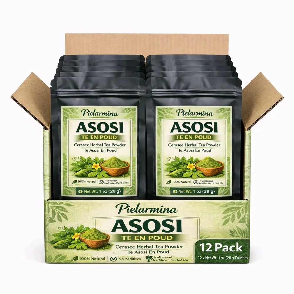 Pielarmina Ariana Cerasee Powder Instant Herbal Tea Packets with Herbal Ingredients, 12-Pack Unsweetened Healthy Wellness Drink, 24-Month Shelf Life, Smooth and Flavorful Distinct Taste