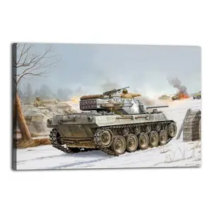 Military Tank Poster 1944 GMC M18 Hellcat World War Ll Poster Decorative Painting Canvas Wall Art Picture Print Modern Family Bedroom Decor