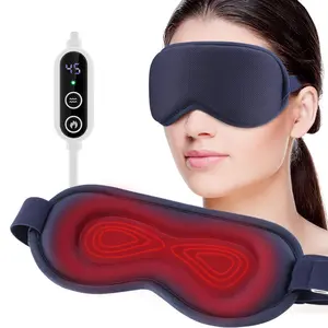 Electric Heating Massage Eye Mask, 3D Sleep Eye Mask, 3-level Temperature Control, 6-level Vibration Massage, Smart Timing Eye Relaxation Tool