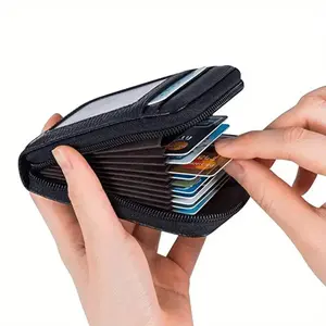 Zipper Card Holder, 1 Count Lightweight Durable Card Wallet, Zipper Wallet Design, Multi-card Slot Card Holder, Desk Organizer for Bank Card, Credit Card, Member Card