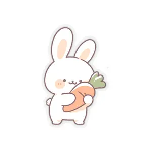 Bunny with Carrot Sticker