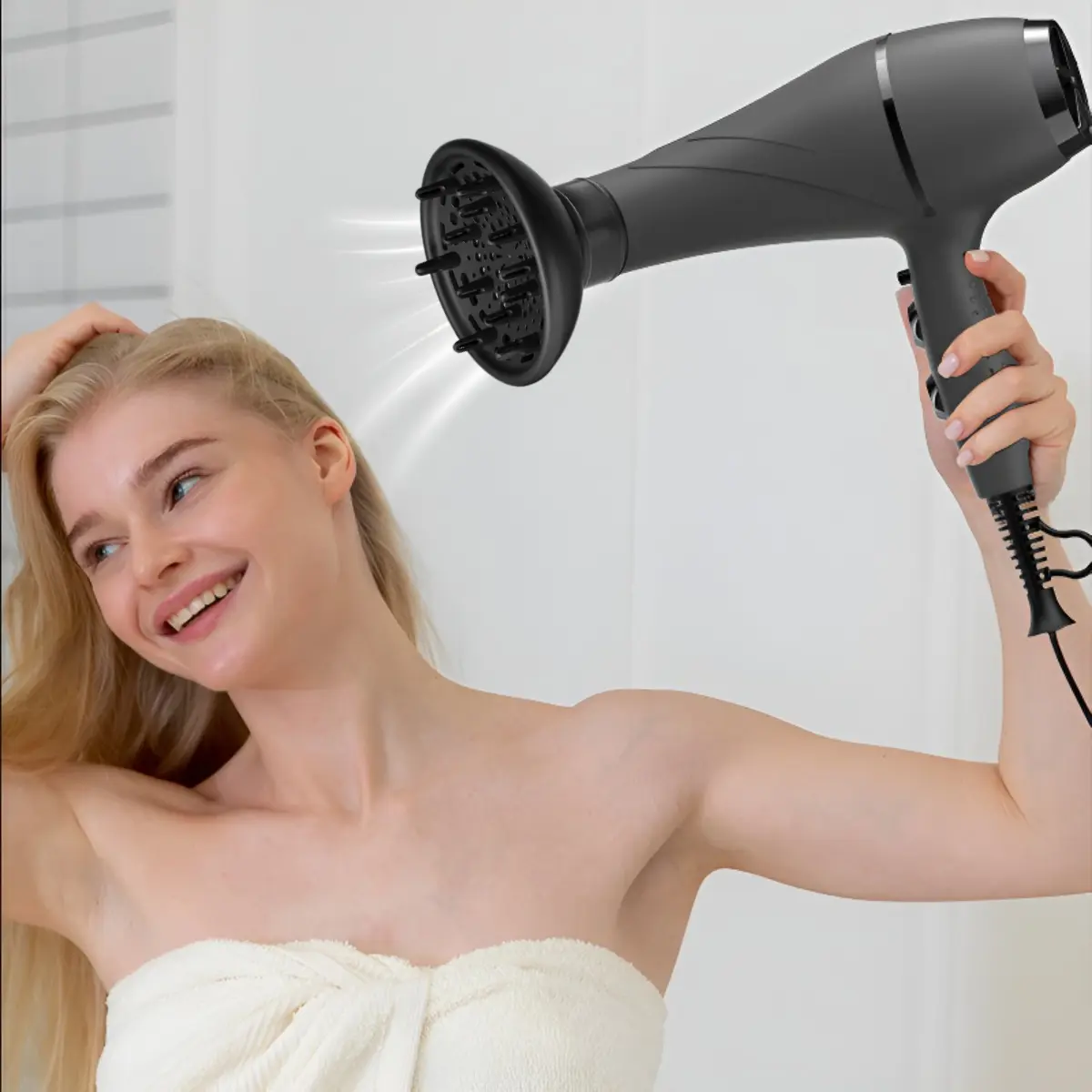 TikTok Viral Hair Dryer Diffuser - Adjustable Airflow Attachment for Defined Curls, Volume, and Frizz-Free Results