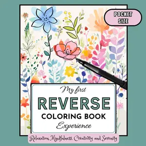 Reverse Coloring Book pocket size: Landscapes reverse coloring book pocket size