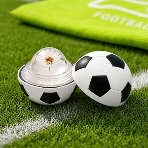 Danchel Football Color-Changing Lip Balm, Embedded Petals, PH Reactive, 4 Colors, Long-Lasting Moisturizing, Unique Design, Perfect Gift