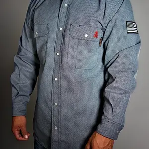 FR Pearl Snap Work Shirt - Forged Gray
