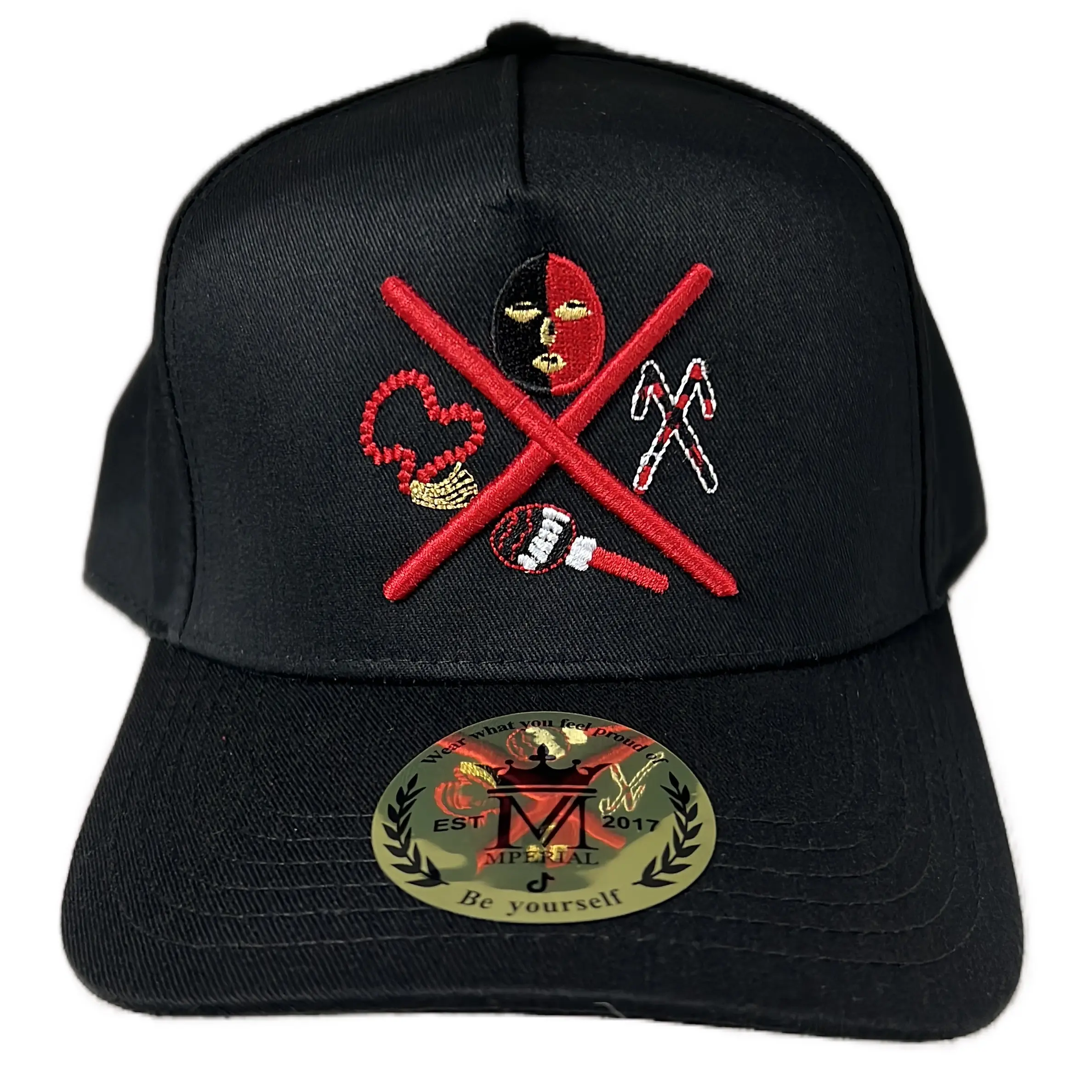 Elegua Bastones 5 Panel Black UnderVisor SnapBack