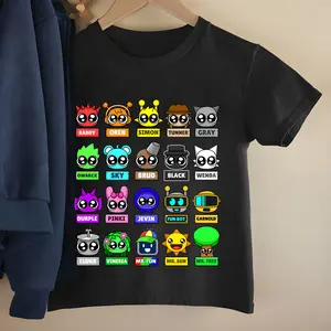 All Sprunkies Cute Characters Shirt, Sprunki Funny Shirt, Game For Boys And Girls Birthday Shirt, Game Shirt, Colorful Cartoon Character Shirt