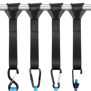 Soft Loop Tie Down Straps 4-Pack – 1.6" x 18", 5,000lbs Break Strength, Heavy Duty Handlebar Straps Protect Against Scratches, for Motorcycles, ATVs, UTVs, Dirt Bikes, Use with Ratchet Tie Downs