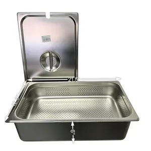 bandeja de vapor con cesta perforada y tapa al vapor, bandeja calentadora de alimentos,