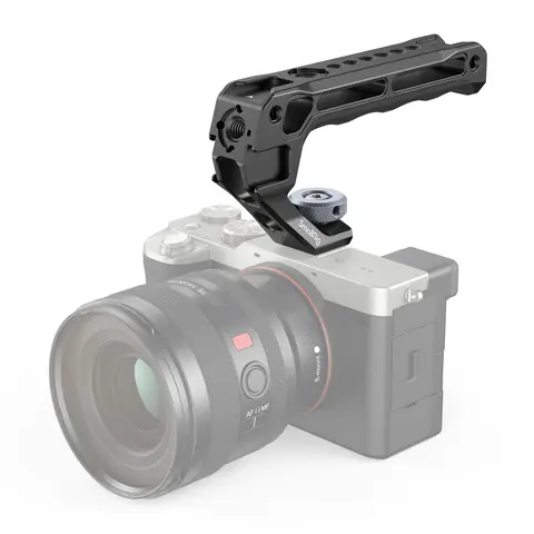 SmallRig Lightweight Metal Cold Shoe Top Handle Mount (Lite-3764) for DSLR Camera Cages - Ergonomic Handle for Content Creators, 5 Cold Shoe Adapters, Anti-Freeze, LED Light/Monitor Compatibility, Allen Wrench, Threaded Holes, Hollowed Out Accessory
