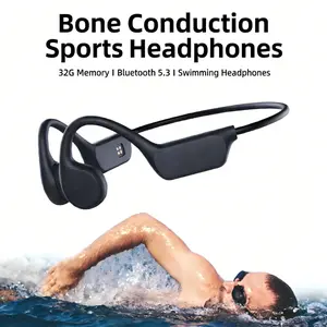 Fadaiqi-X7 Bone Conduction Headphones IPX8 Waterproof 32GB Bluetooth 5.4 Open Ear Sports Headset for Swimming Running IPX8 waterproof swimming headphones BoneConductionHeadphones