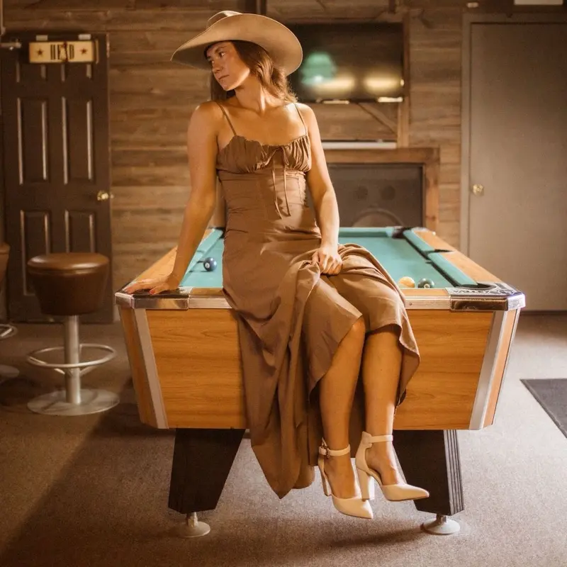 Nude closed toe heel with buckle