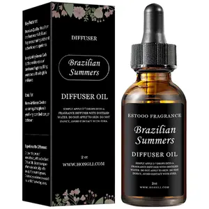 2oz Hotel Scent Diffuser Oil (60ml) | Car & Home Fragrance ：Brazilian Summer, Mahogany Apple, and Sea Salt Orchid，Luxe Room Aromatizer Aromatic Woody