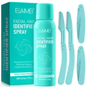 ELAIMEI Rice Starch-Infused Face Hair Identifier Spray - Moisturizing Bath & Body Care Product, Smooth Shave Support, Hair Removal Creams Companion, Suitable for All Skin Types, Facial Hair Remover Cream