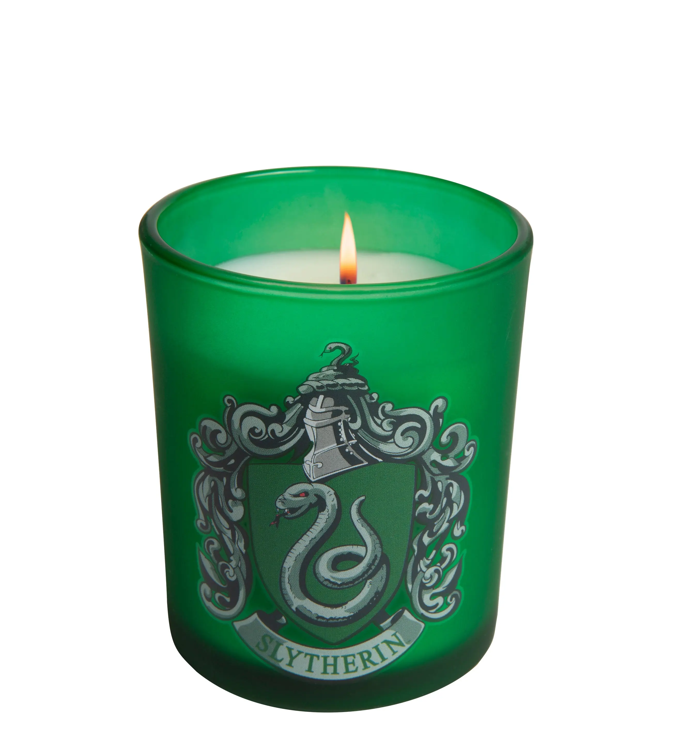 Harry Potter Slytherin Glass Votive Collectible Household Candle, Decor Statement Piece, Light Up Your Space Home Accent