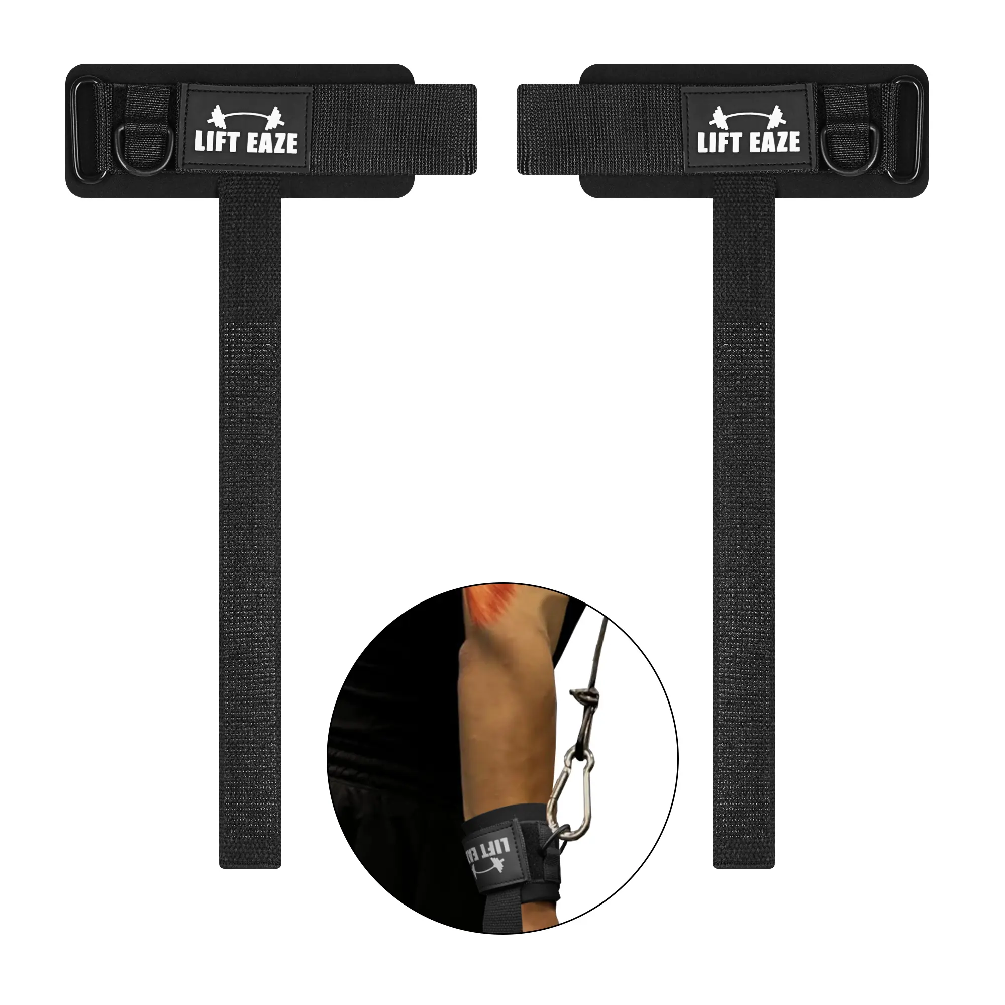 Lifting Straps with D Rings - Non-Slip Weightlifting Wrist Straps for Gym - Thick Padding & Reinforced Stitching - Secure Fit for Men & Women - Lifting Straps Gym & Workout