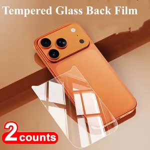 Two-Pack Tempered Glass Back Film Cover for iPhone 17 Pro Max, Protective Smartphone Screen Protector for iPhone 17 & 17 Air, Durable Phone Accessory