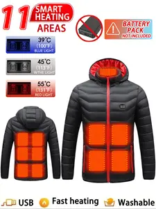 Women's Casual Solid Color Long Sleeve Hooded Cotton Jacket, Zipper Pocket Design, Fitted Winter Coat for Cold Weather, Casual Fashionable Jacket