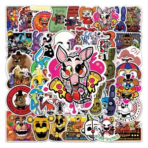Five Nights At Freddy’s 50 Stickers FNAF Decorative Fun Collection Featuring Freddy Foxy & Chica High-Quality Materials Versatile Size Perfect for Laptop Notebook or Bedroom Decor