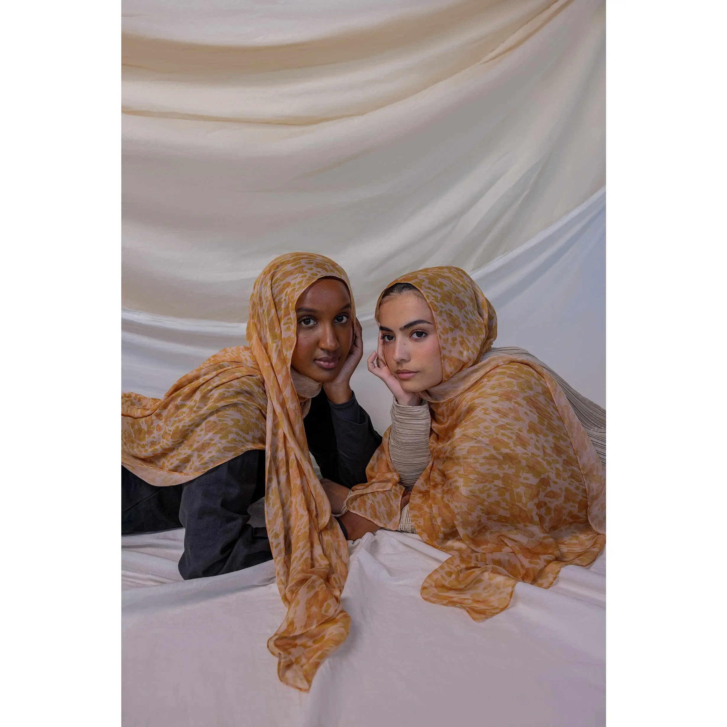VELA Speckled Peach Modal Hijab, Square Scarf for Muslim Women, Soft Fabric for an Elegant Hijab Style, Modest Fashion Clothing