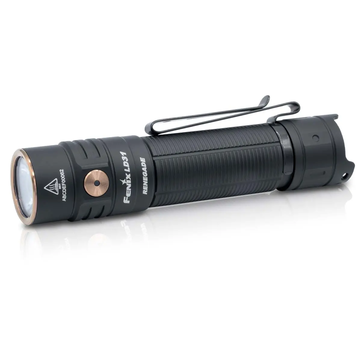 Fenix Lighting LD31 RENEGADE Tactical EDC LED Flashlight, High-Performance 3200 Lumens with Instant Turbo, 2-Way Pocket Clip for Camping, Handheld Spotlight, Led Torch