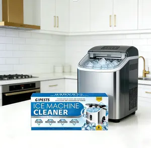Ice Machine Cleaner Maker Descaler -  Clean Tablets Compatible with Frigidaire, Opal, GE Profile, Kitchenaid, Nickel Safe Scale Remover for Countertop, Nugget Ice Makers