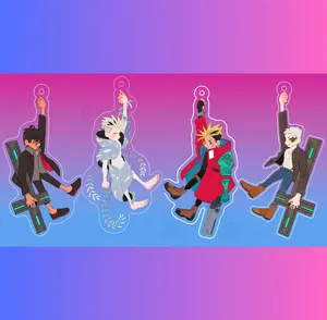 Wolfwood, Vash, Nai, & Livio Keychains - Cute, Durable, And Perfect For Bags, Keys, Or Gifts. Great For Daily Use Or As Thoughtful Little Gifts For Your Friends And Yourself.
