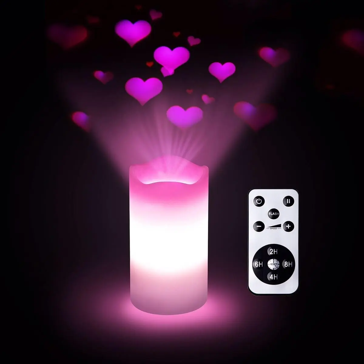 Real Wax LED Candle Lights for Bedroom - Warm Color Light Source - Girl Room Accessories