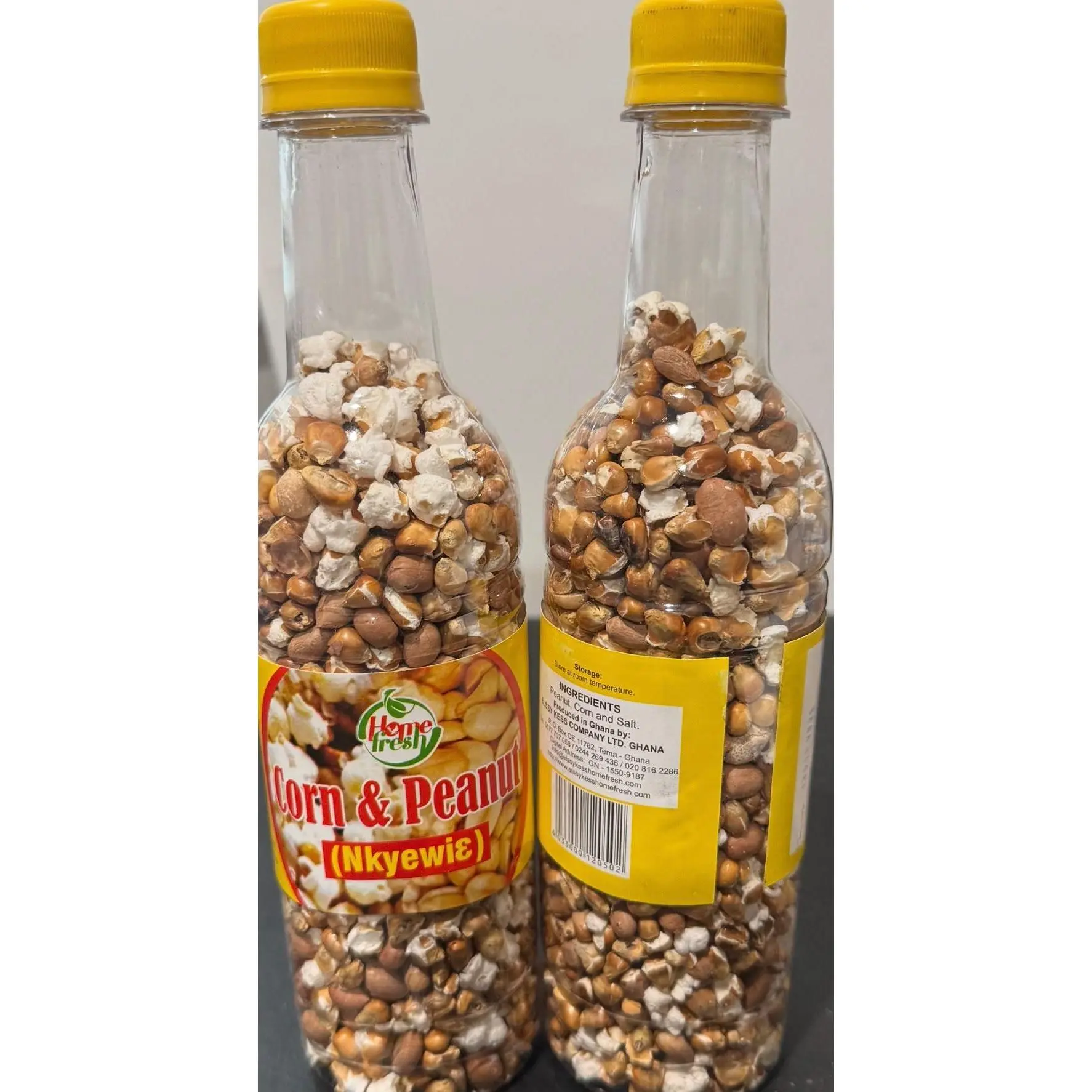 Roasted Peanuts and Corn (Nkyewie) - 2 Bottles