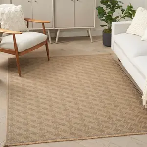 Nourison Washable Jute Modern Indoor Non-Slip Flatweave Fringed Rug