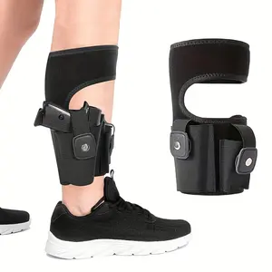 Ankle Holster for Hidden Carrying, Elastic Deep Hidden Leg Holster with Magazine Pocket/Bag, Suitable for Men and Women, Right Hand and Left Hand Painting
