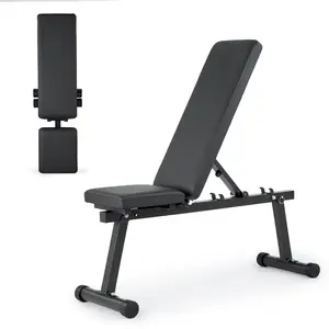 Adjustable Foldable Weight Bench for Home Gym, Workout Bench with Multi-Position Incline Decline Flat, Full Body Strength Training Bench, Space Saving Design for Small Apartments