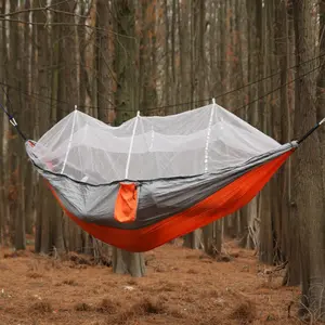 Outdoor Camping Mosquito Net Hammock, Ultra-Lightweight Anti-Mosquito Hanging Bed for Park Hiking, High Load Capacity, Single Pack Portable Hammock, Travel Accessory Hammock