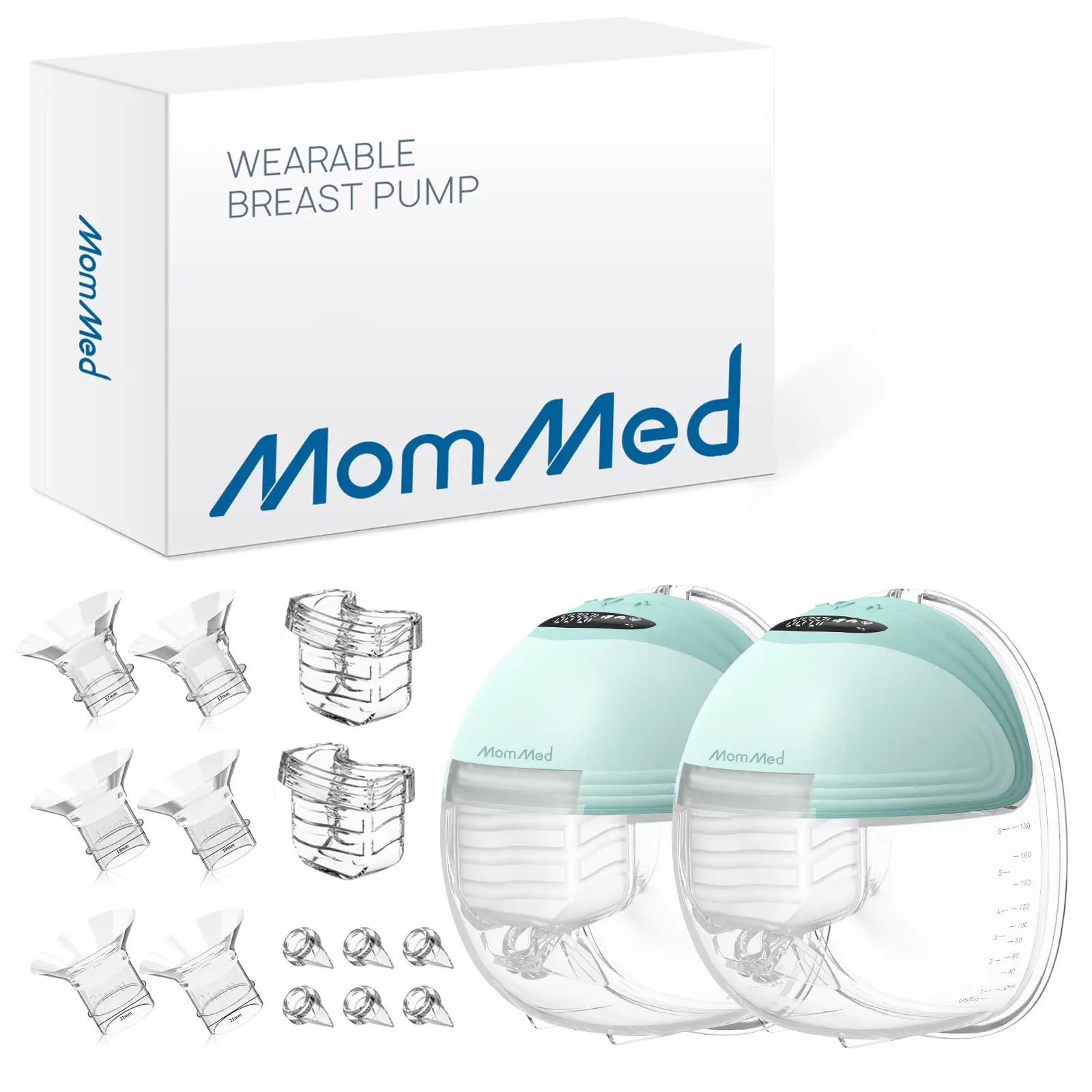 MomMed Wearable Breast Pump S21, Hands-Free Electric Breast Pump, Personalized Electric Portable Breast Pump, Large Capacity And Strong Suction for Mo