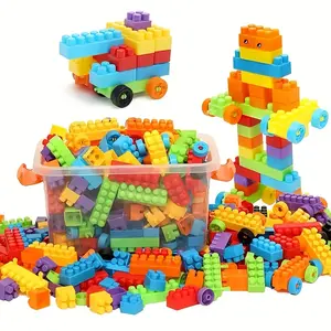 80pcs Large Grain Building Blocks Set, Building Block Sets, Educational Toy, DIY Gift Box (random Color), Halloween Thanksgiving Christmas Gifts