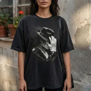 80s Pop King Tee Retro Dance Legend Shirt Fedora Sequin Glove Vintage Music Icon T-Shirt Smooth Superstar Apparel