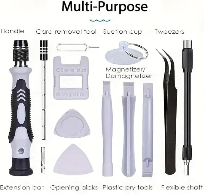 115-in-1 Precision Screwdriver Set, Tool Gifts for Men, Mini Repair Tool Kit with Torx Triwing Bits, Repair for Computer, Laptop, RC, Phone, Electronics, Glasses with Portable Case