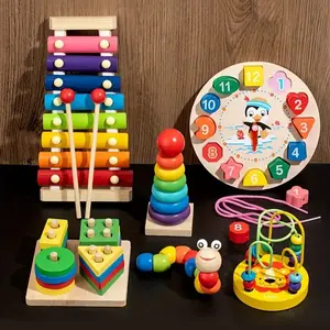 Montessori Wooden Toys, Math Learning Blocks, Math Learning Tools, Math Teaching Aid, Number Counting Blocks, Educational Learning Resources, Durable and Safe Design, Perfect for Child Development, Ideal Gift