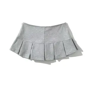 Grey mini Y2K low rise skirt