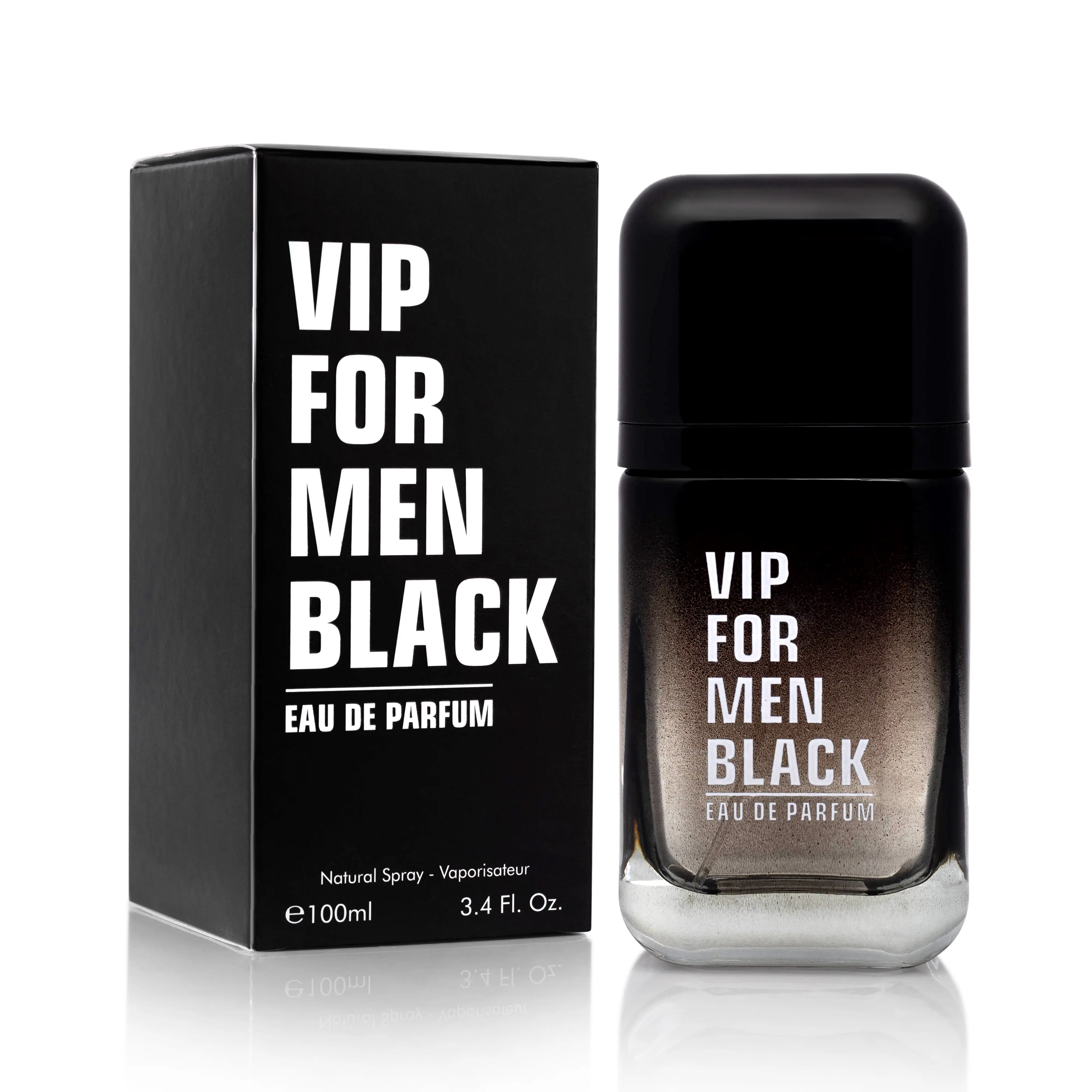 Urban Collection VIP Black for Men Eau De Parfum - Luxury, Elevated, Strong, Intense, Longlasting Men's Aromatic Fougère Fragrance with Absinthe, Lavender & Vanilla Husk, 100ml Spray in Gift-Ready Paper Box with Herbal Blend, Luxury-Themed Men's Fragrance