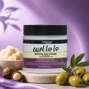 100g/3.5oz, Defining Curl Custard, Curl Enhancing Formula, for Curly & Textured Hair, Soft Hold Styling Cream, Frizz Control & Shine, Lightweight Curl Cream, Moisturizing Curl Cream for Coily Wavy Hair, Travel Size