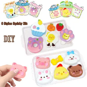 Eco-friendly and odorless Squishy Kit -5OZ Silicone Squishy Kit with Guide Bubble Free and Faster Fully Cures - FuFu Squishy Kit wit Mold, Flocking Powder - Stress Relief Entertainment