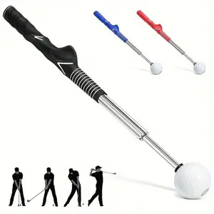 Retractable Golf Swing Trainer, 1 Count Professional Correct Grip Trainer with Click Feedback Sound, Perfect for Beginners, Golf Accessories