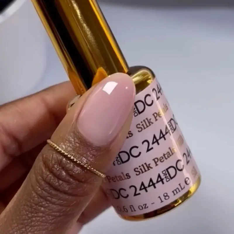 DND DC 2444 SILK PETALS Gel and Lacquer Duo nail care nail art sheer nude gel color
