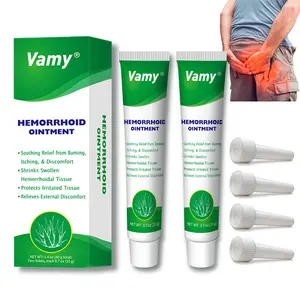 VAMY Natural Hemorrhoid Cream (1.4 oz) - Aloe Rich for Sensitive Skin - Gentle Relief for Pain, Itching, Swelling - Includes Finger Cots for Clean, Hygienic Use