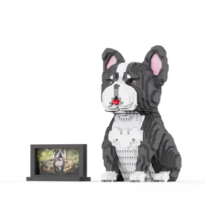 Animal Series French Bulldog Miniature Building Block Set (2726 pieces), suitable for home decoration, and a gift for adults and children. Birthday gift.
