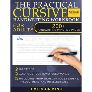 Cursive Handwriting Workbook for Adults - 200+ Pages of Handwriting Practice for Adults: Cursive workbook - hand writing practice books for adults. ... for adults. Improve handwriting for adult - Paperback